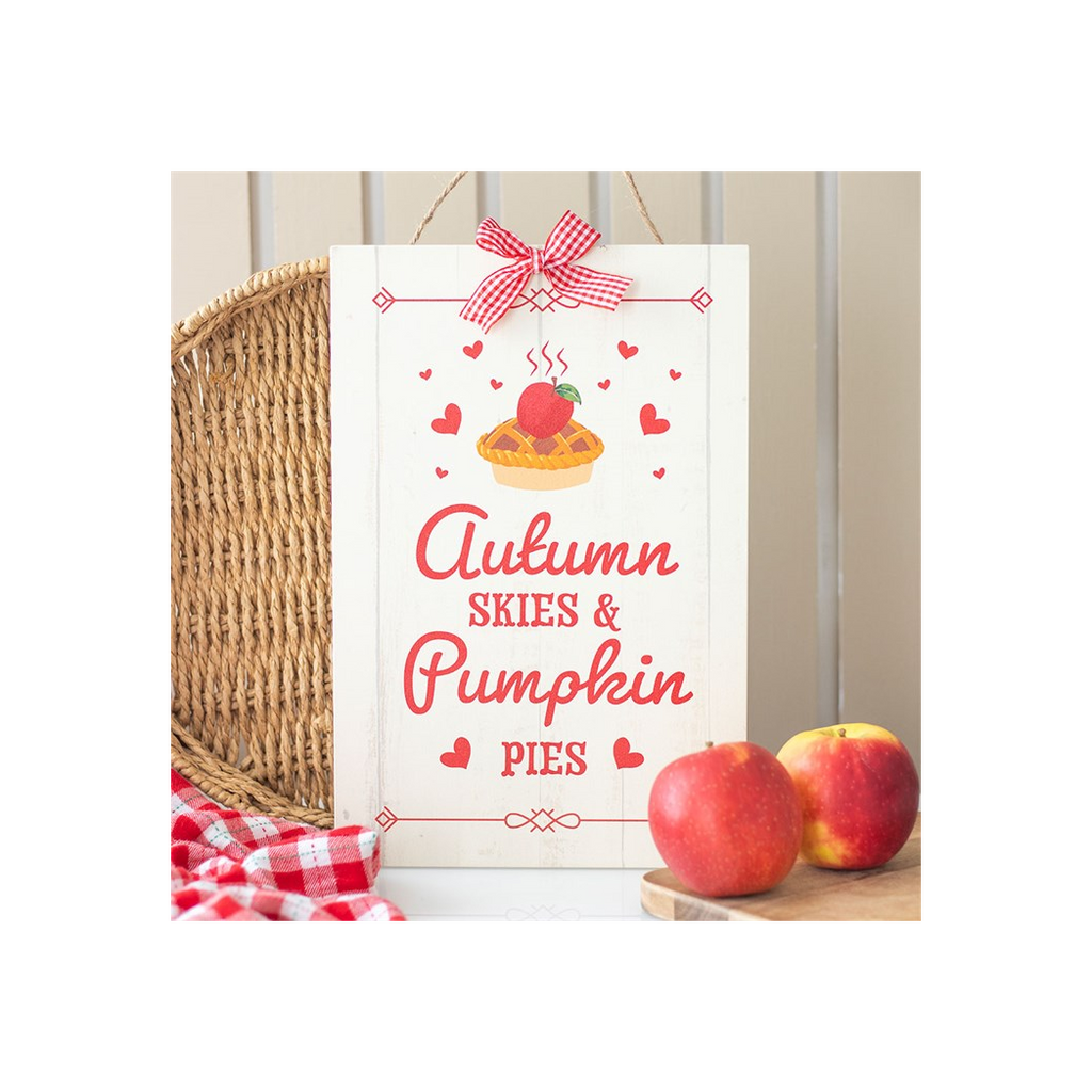 Autumn Skies & Pumpkin Pies Hanging Sign