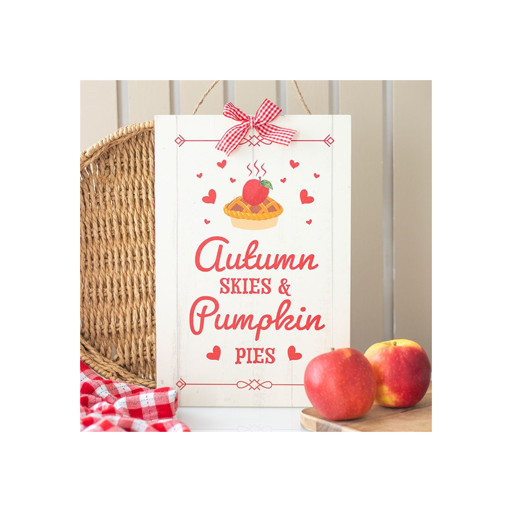 Autumn Skies & Pumpkin Pies Hanging Sign