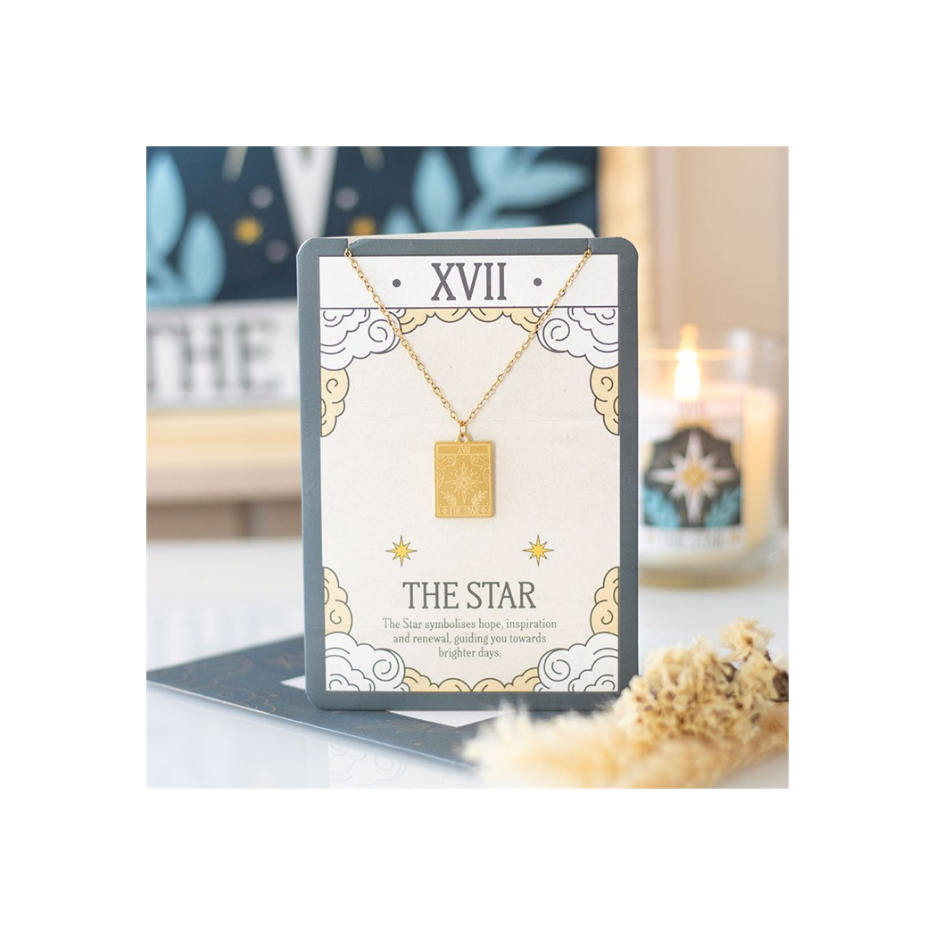 The Star Vintage Tarot Necklace on Greeting Card