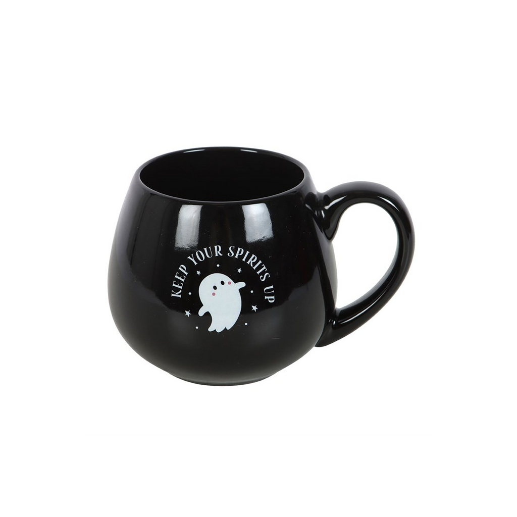 Keep Your Spirits Up Rounded Ghost Mug