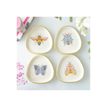 Set of 4 Floral Bug Trinket Dishes