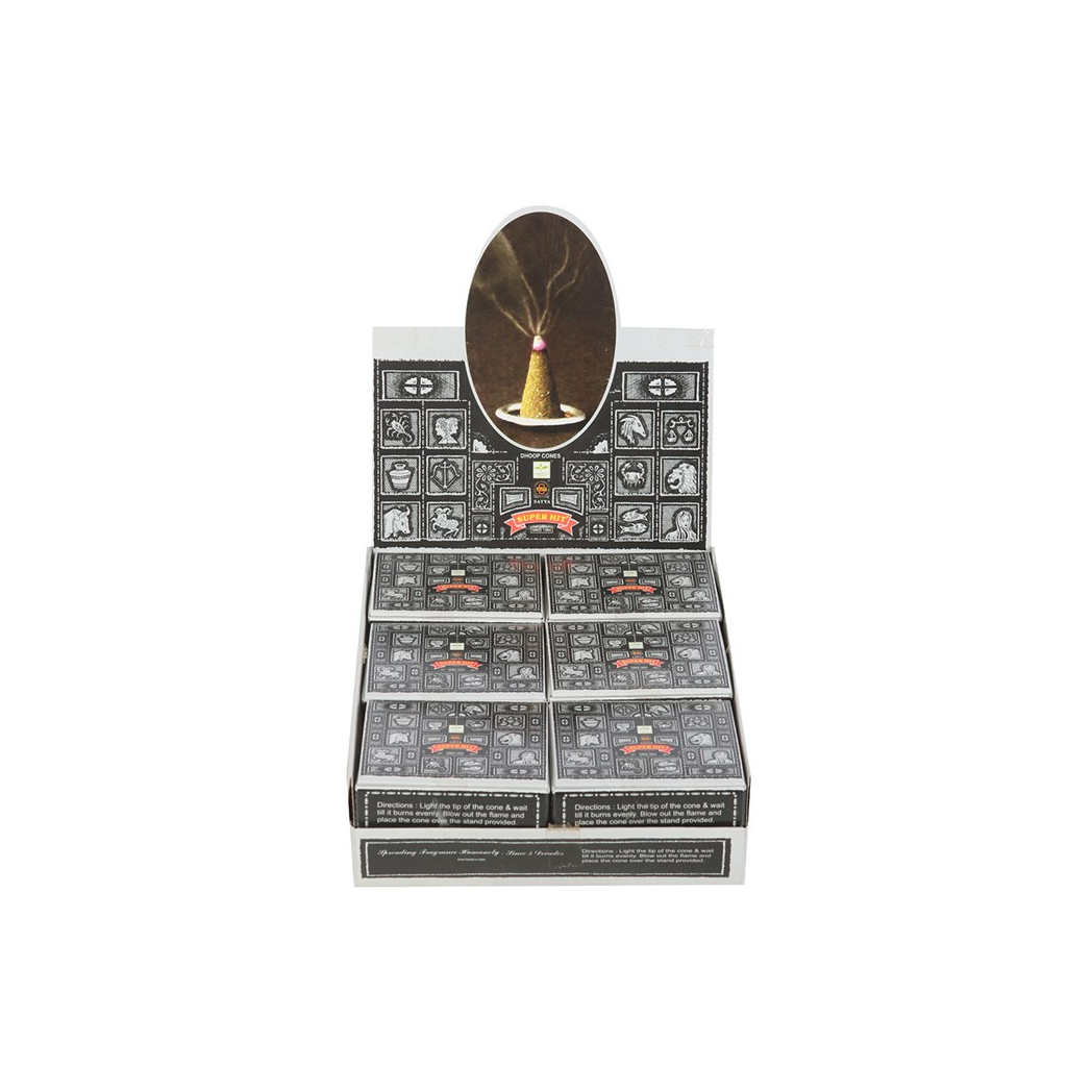 Set of 12 Super Hit Dhoop Cones by Satya (6/30)