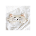 White Cat Face Satin Eye Mask