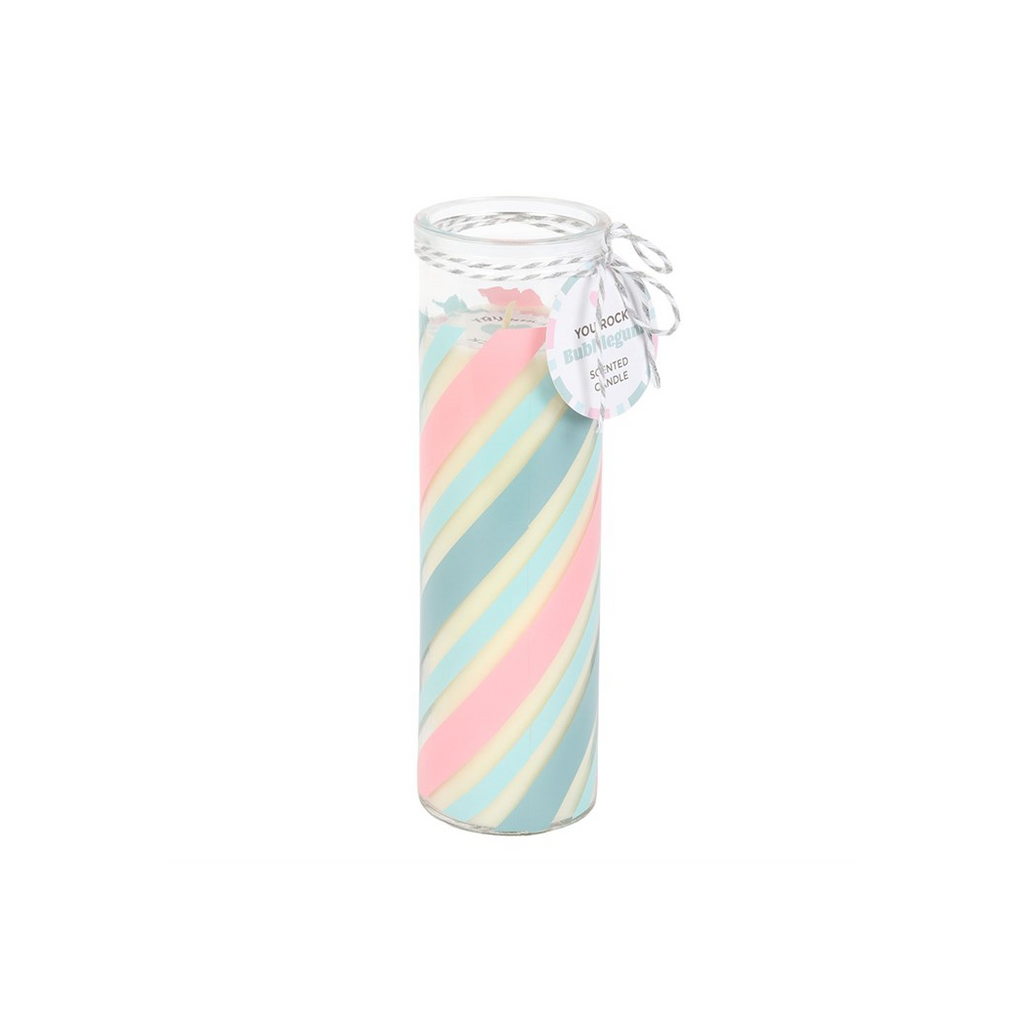 Candy Stripe Bubblegum Tube Candle