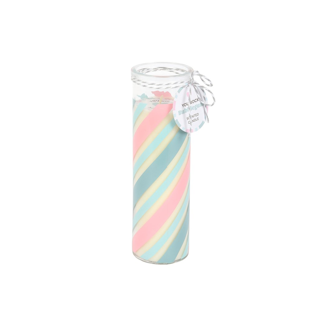 Candy Stripe Bubblegum Tube Candle