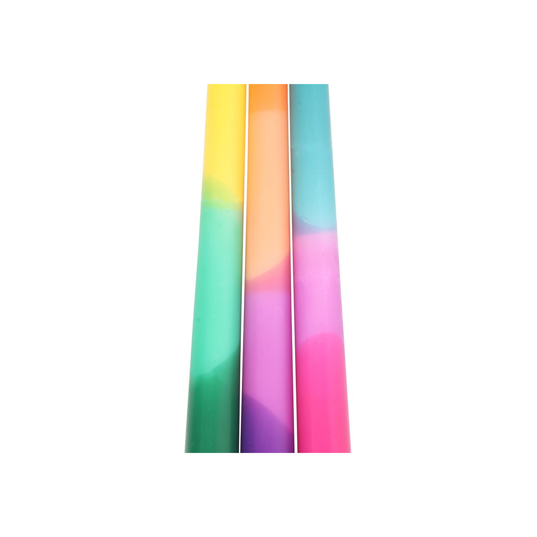 Set of 3 Dipped Aura Energy Taper Candles