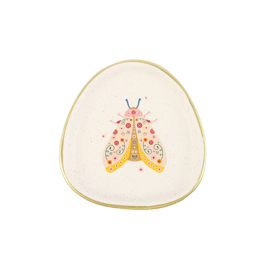 Floral Moth Trinket Dish