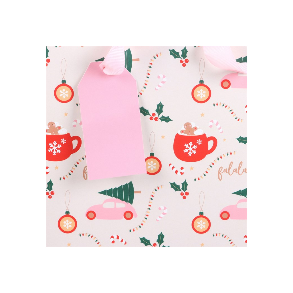 23cm Medium Sugarplum Fun Christmas Print Gift Bag