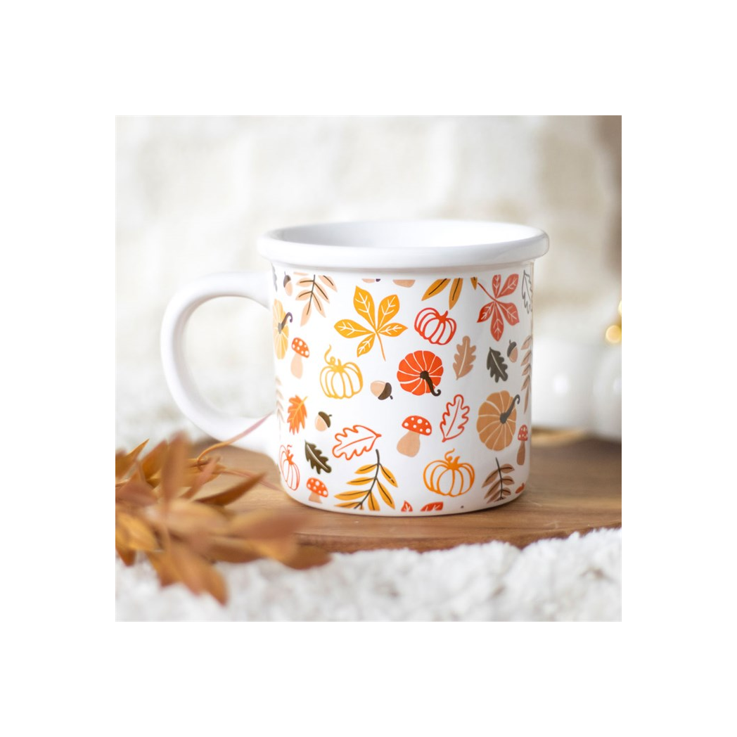 Autumn Leaves and Pumpkins Mug