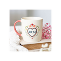 Mum Folk Heart Mug