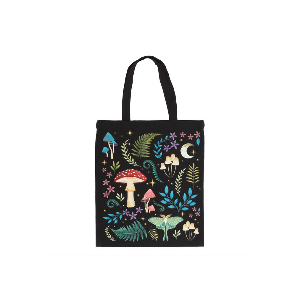 Dark Forest Print Polycotton Tote Bag