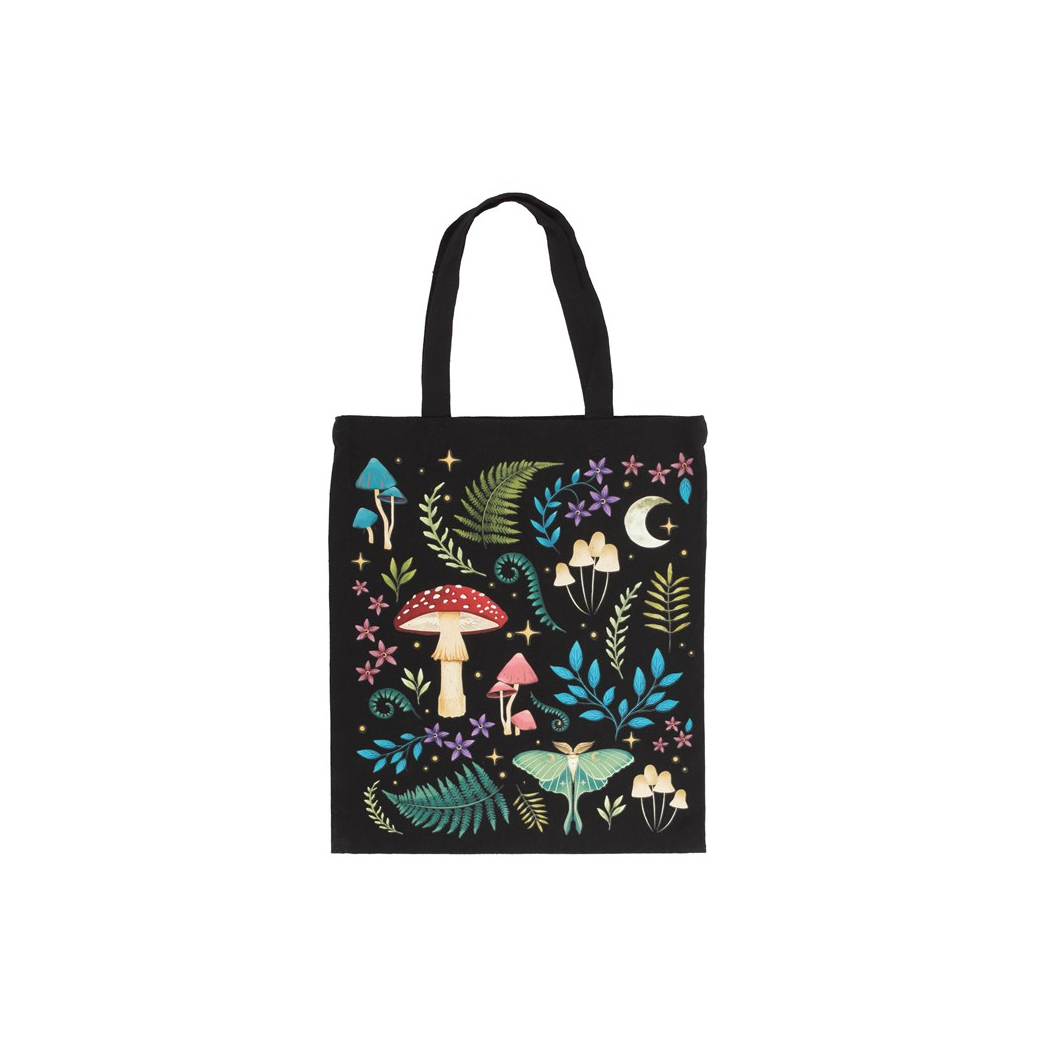 Dark Forest Print Polycotton Tote Bag