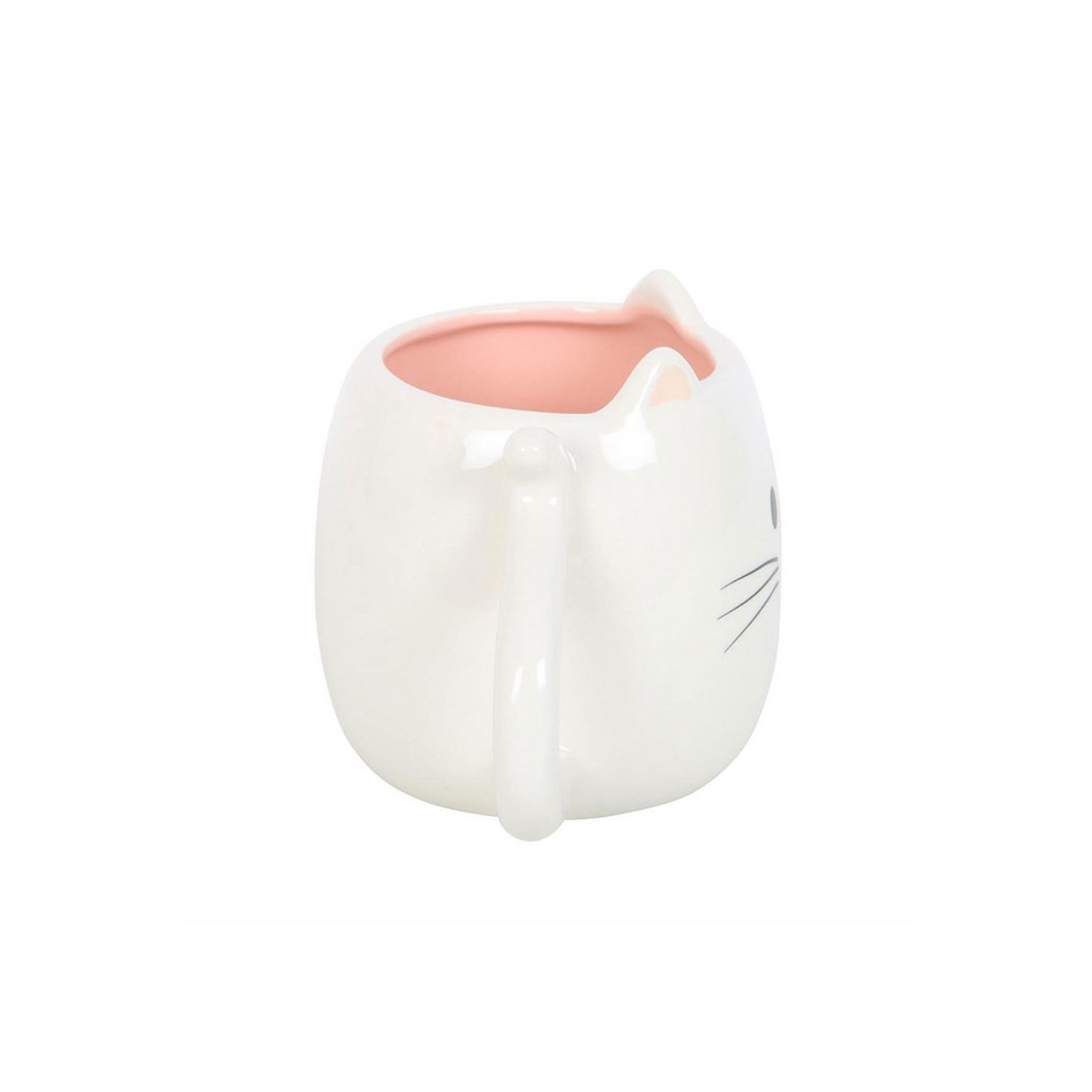 White Cat Shaped Mug