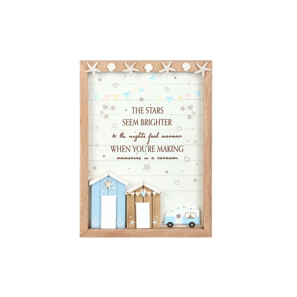 The Stars Seem Brighter 3D Shell Caravan Plaque