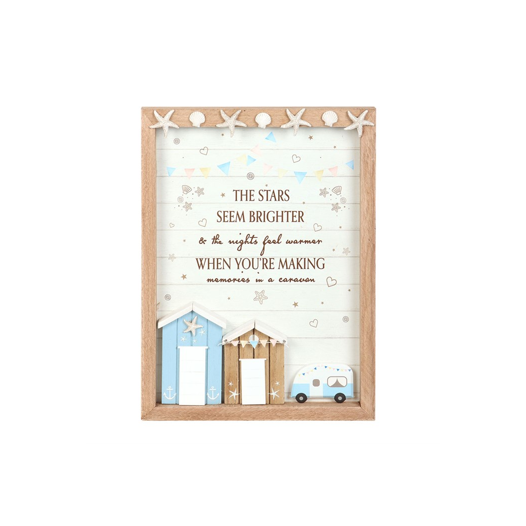 The Stars Seem Brighter 3D Shell Caravan Plaque