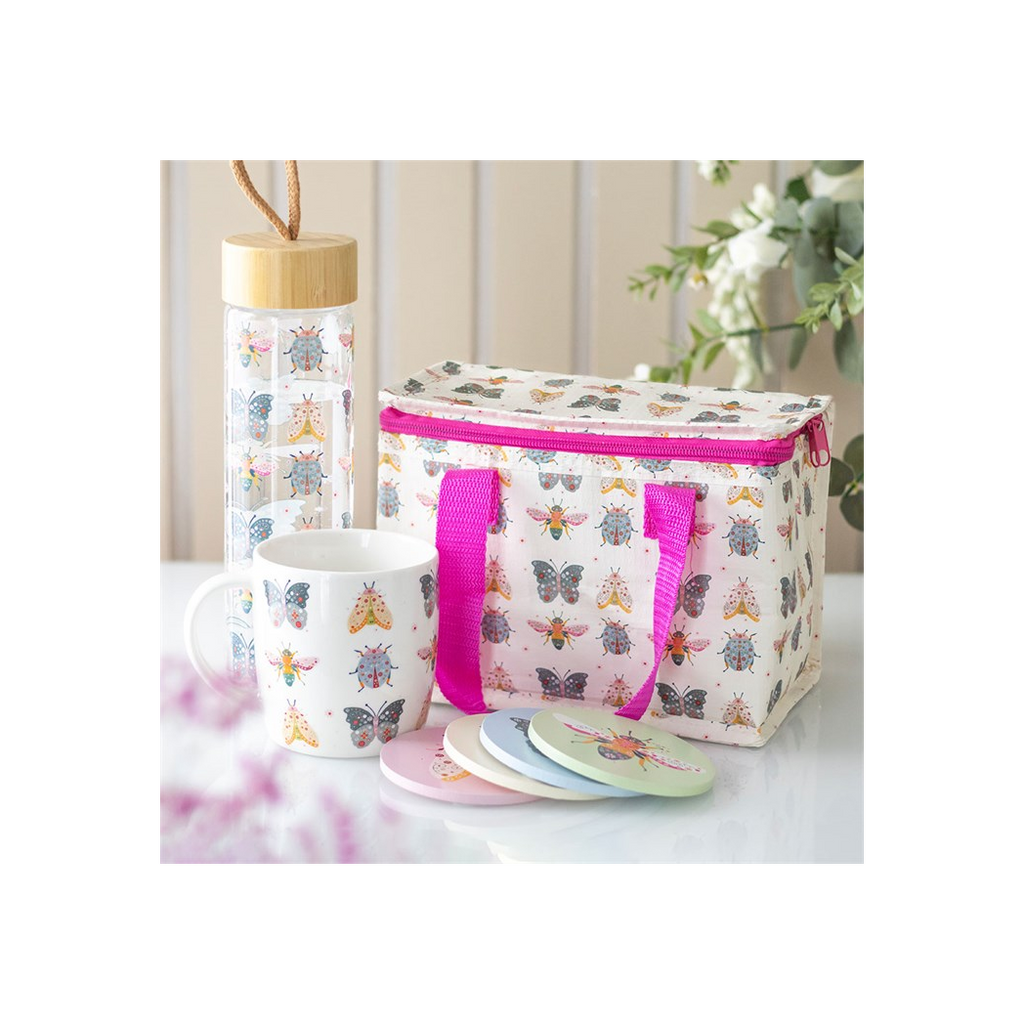 Floral Bug Print Lunch Bag