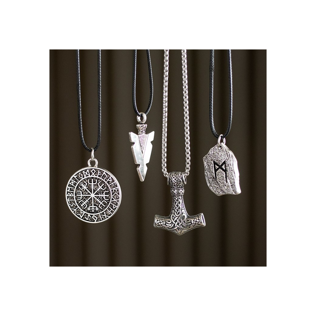 Vegvisir Viking Compass Viking Cord Necklace