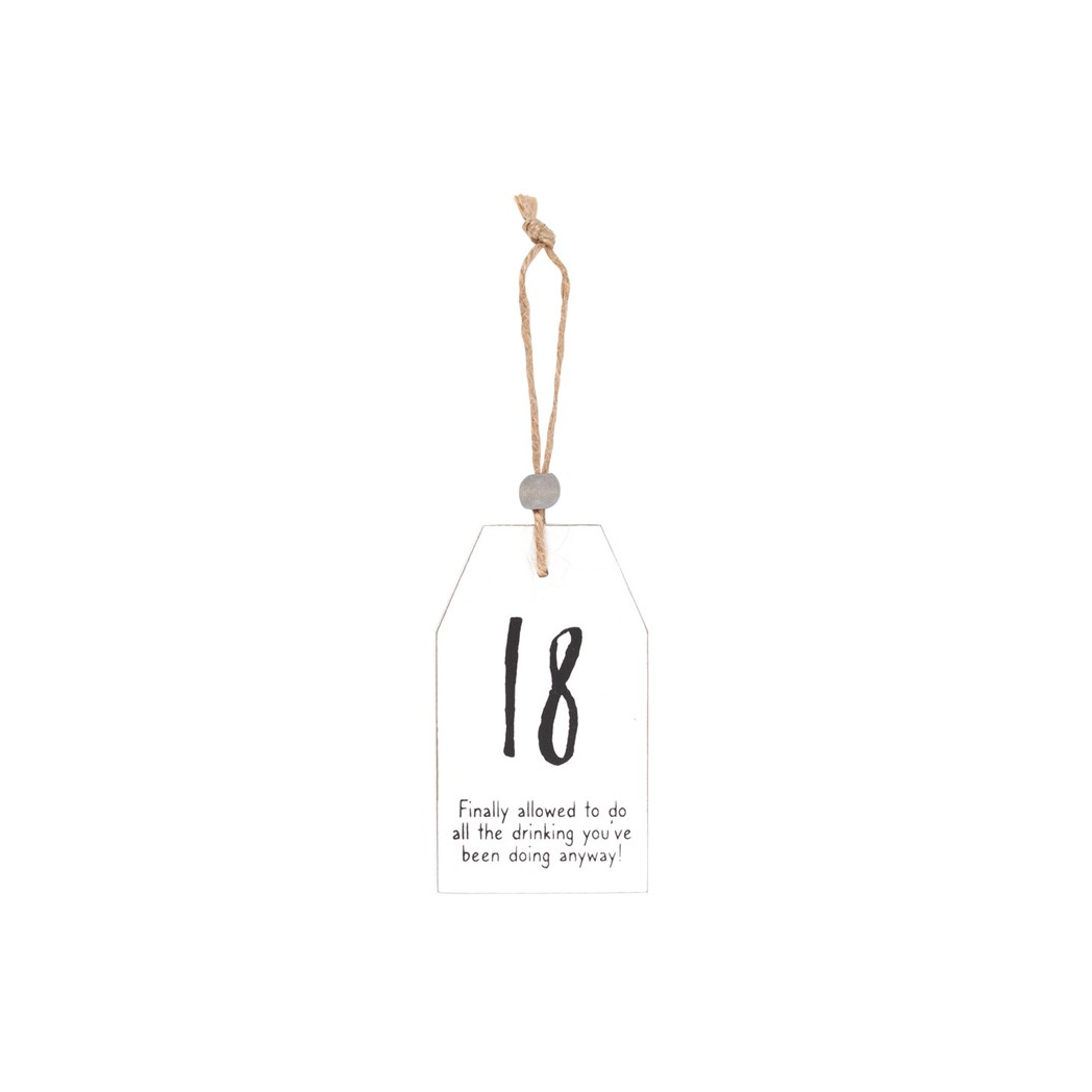 18 Milestone Birthday Hanging Sentiment Sign