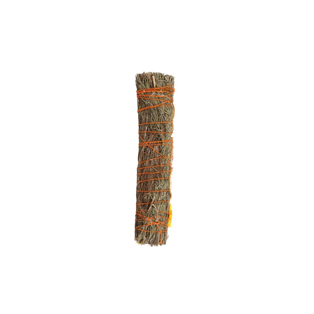 9in Ritual Wand Smudge Stick with Rosemary, Palo Santo and Quartz