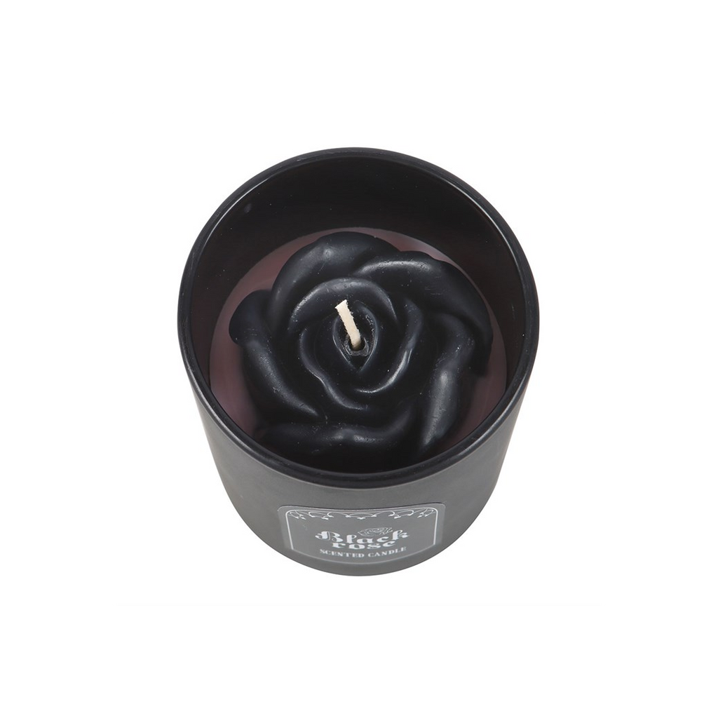 Black Rose Candle with 3D Roses