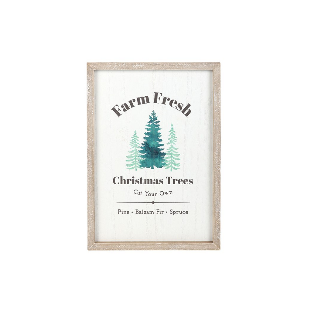 Farm Fresh Christmas Trees Framed Wall Art Print