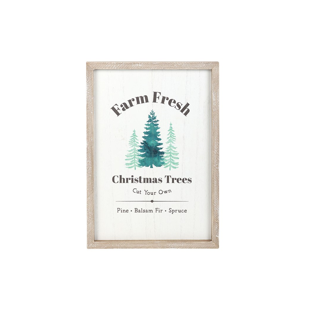 Farm Fresh Christmas Trees Framed Wall Art Print