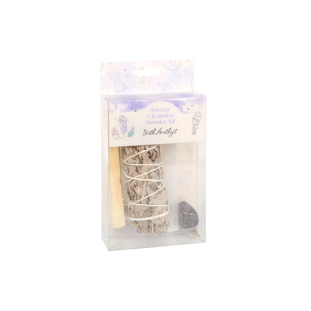 Smudge Kit with Amethyst Crystal