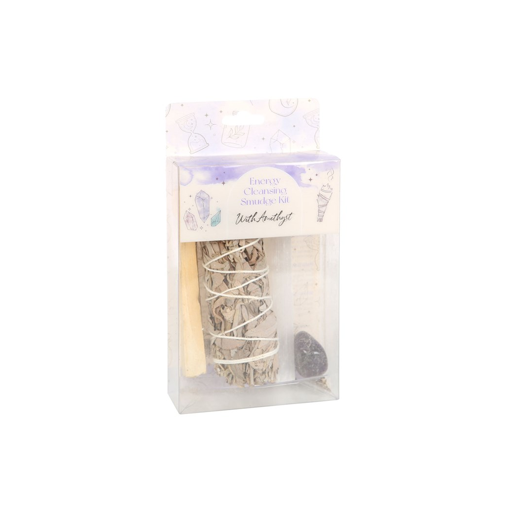 Smudge Kit with Amethyst Crystal