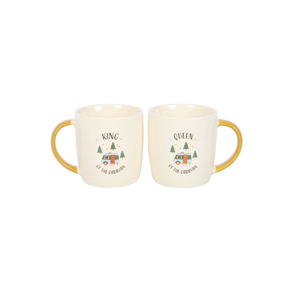 Camping King and Queen Couples Mug Set