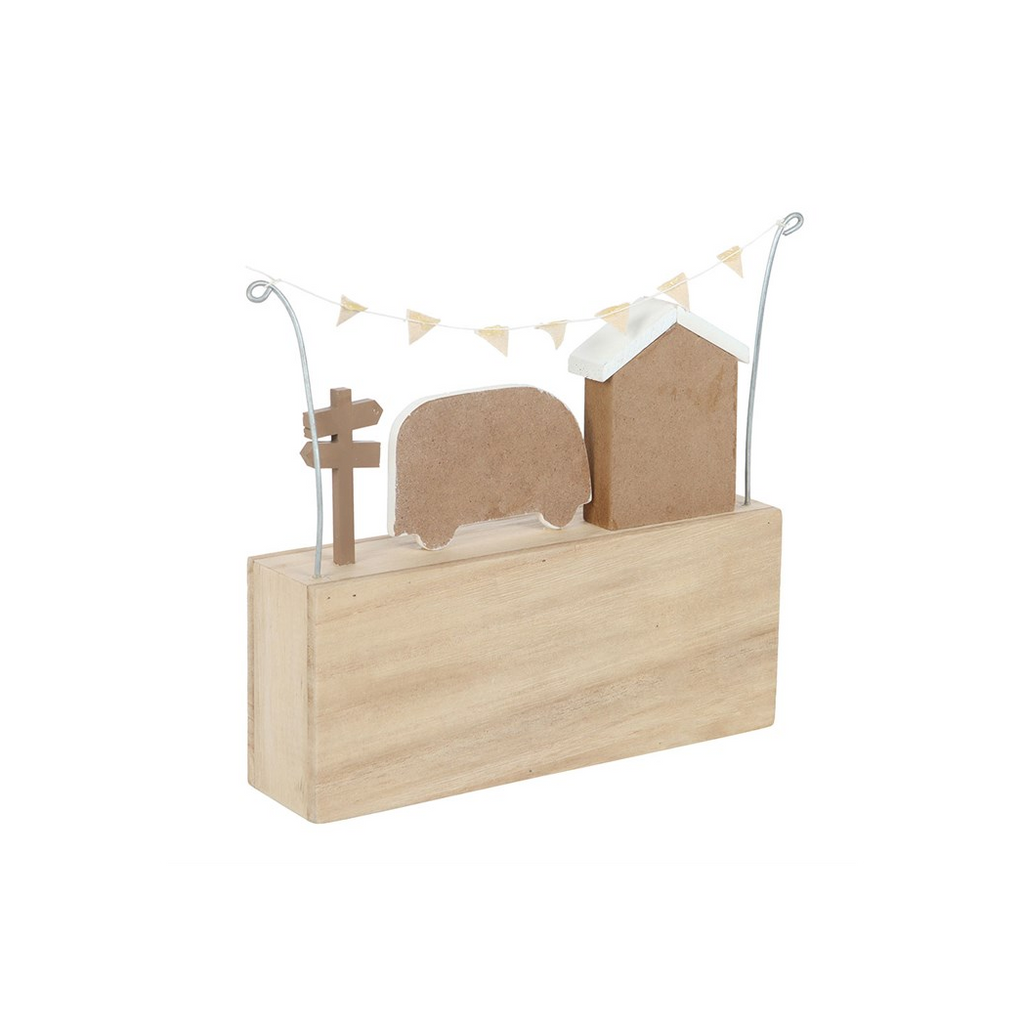 Wander Often Beach Hut Caravan Wooden Ornament