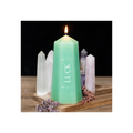 Luck Crystal Candle with Rough Green Aventurine