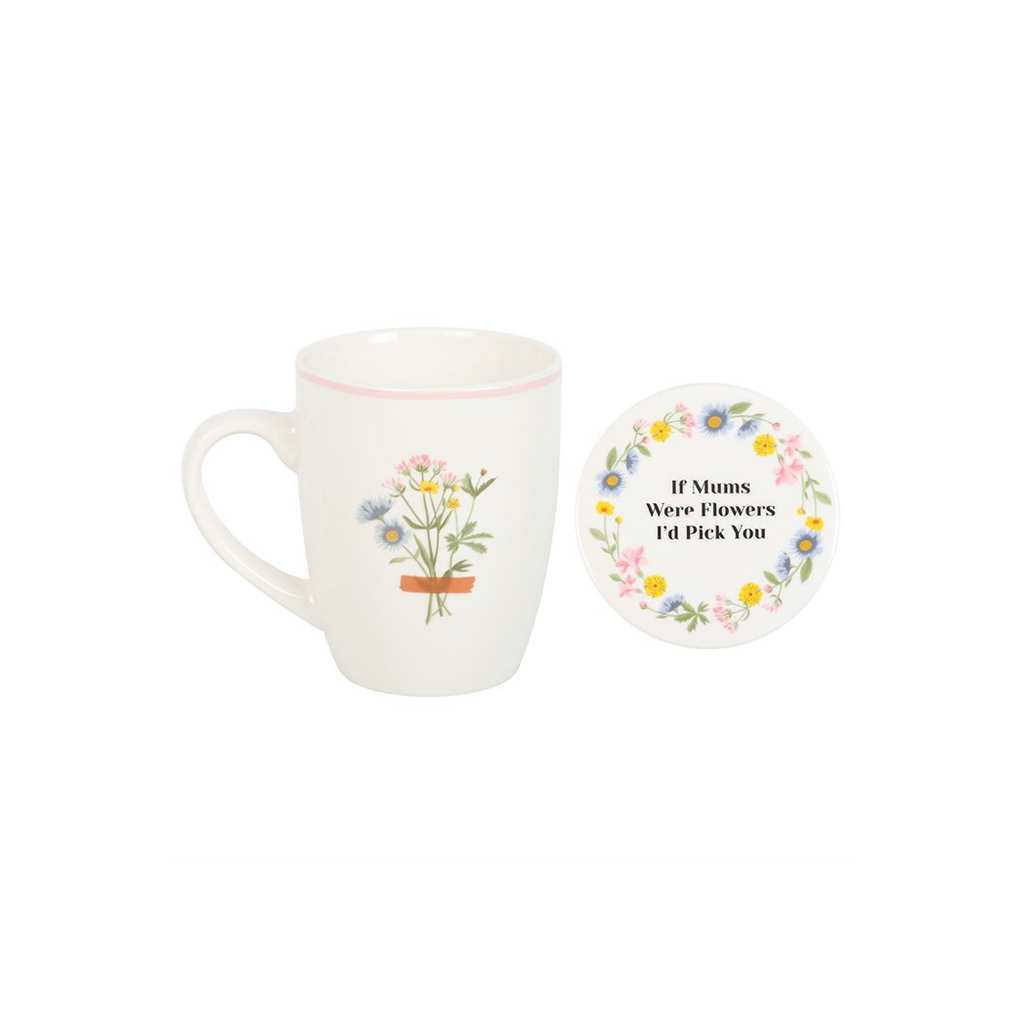 If Mums Were Flowers Floral Mug & Coaster Set