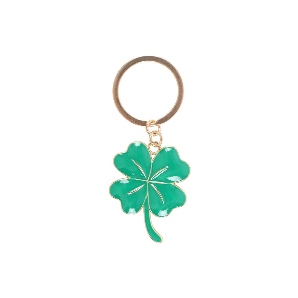 Lucky Four-Leaf Clover Keyring