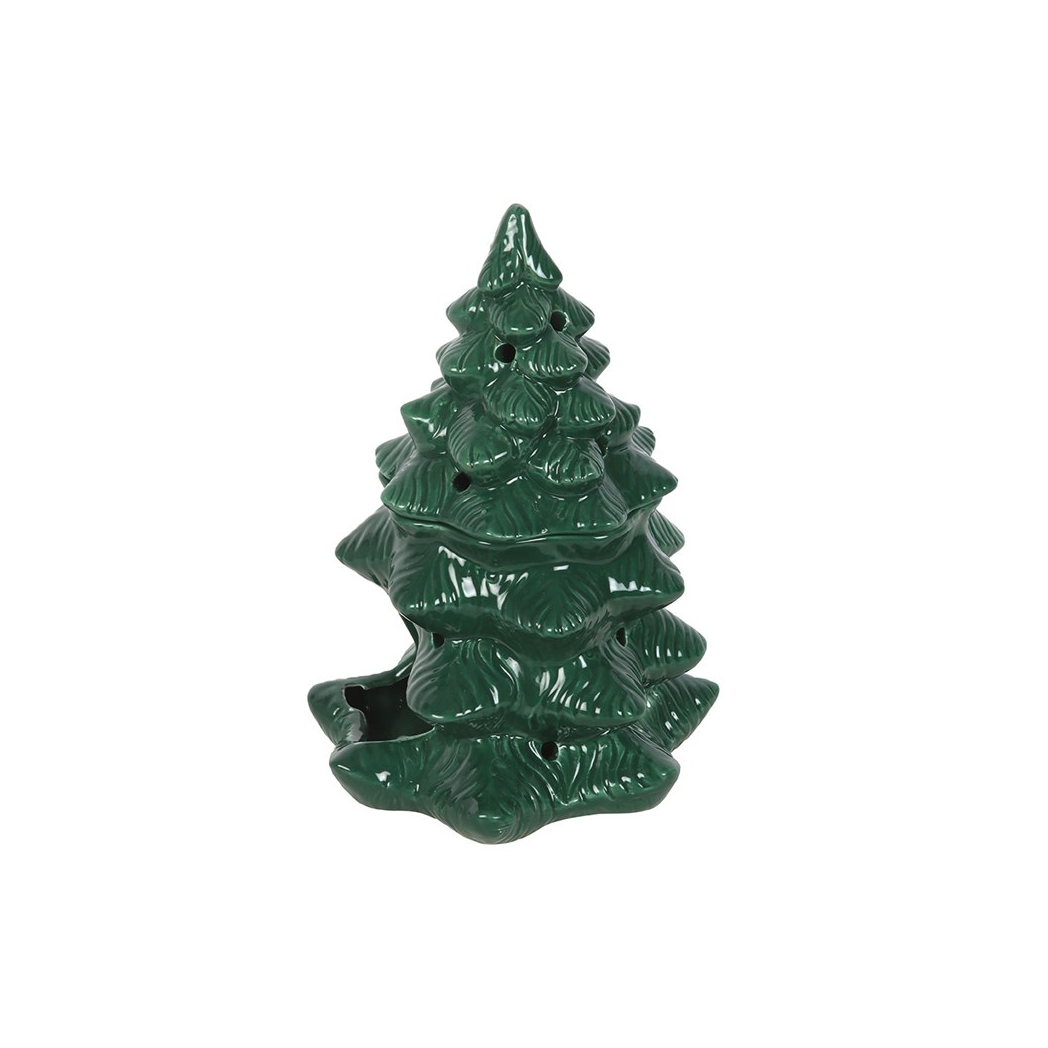 Green Fir Tree Oil Burner and Wax Warmer