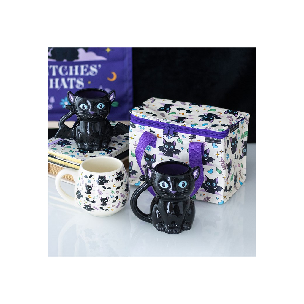Cute and Creepy Cat Print Lunch Bag