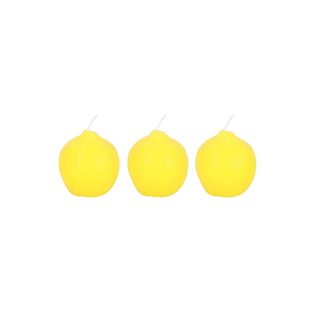 Set of 3 Lemon Shaped Candles