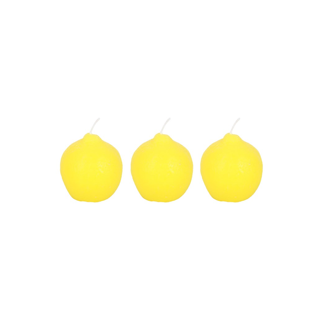 Set of 3 Lemon Shaped Candles