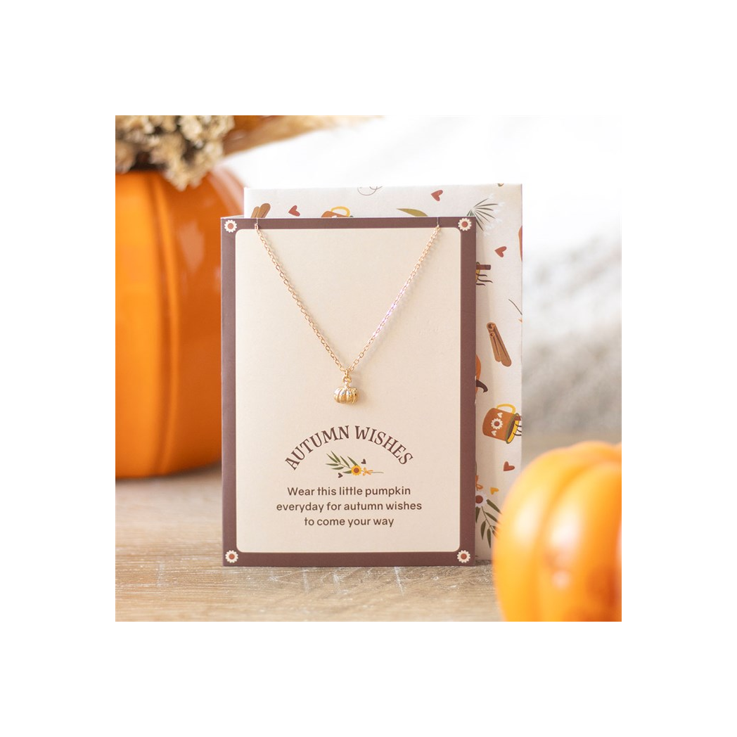 Pumpkin Necklace on Greeting Card