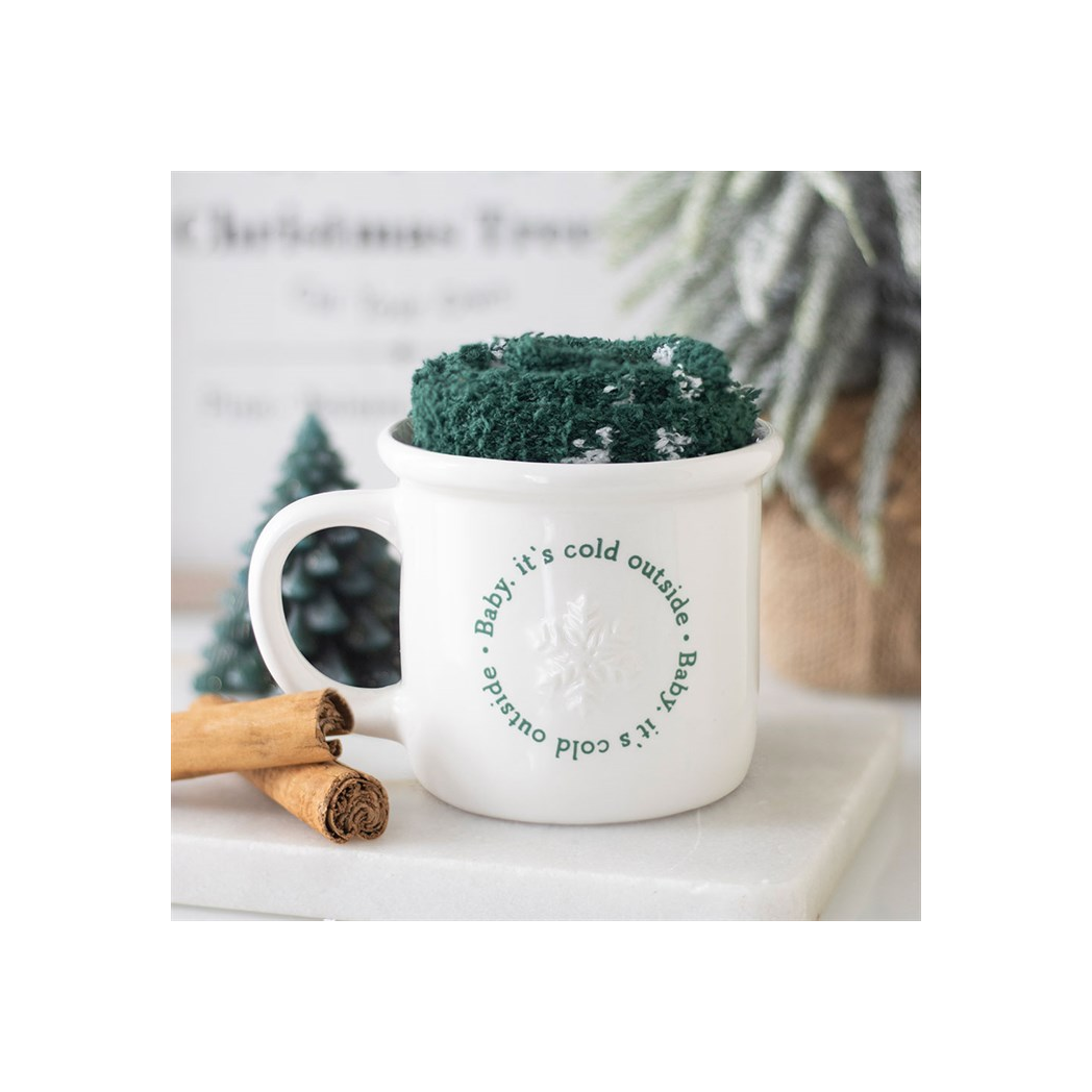 Baby It's Cold Outside Mug and Socks Set