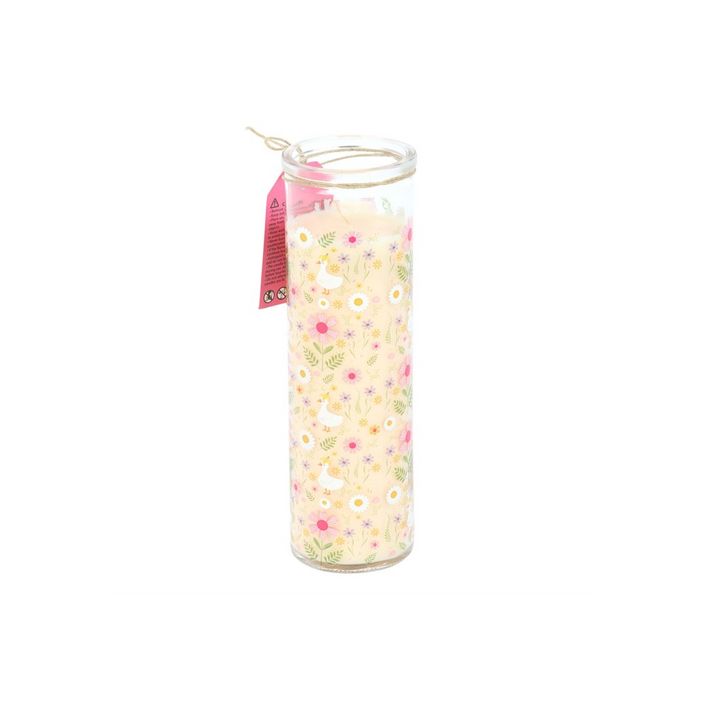 Daisy &  Duck Print Vanilla Tube Candle
