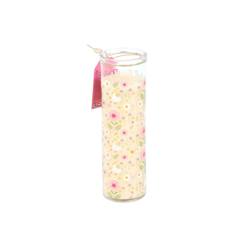 Daisy &  Duck Print Vanilla Tube Candle