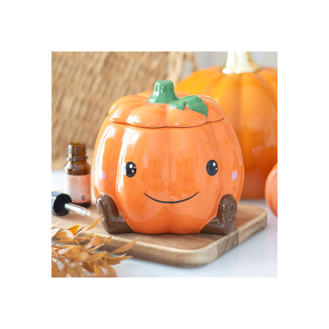 Cute Smiling Pumpkin Oil Burner and Wax Warmer