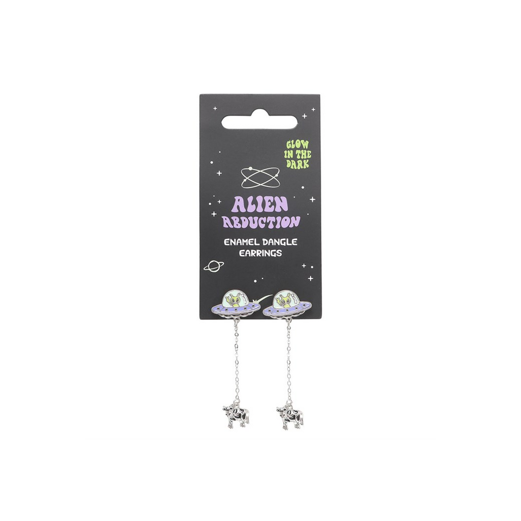 Glow in the Dark Alien Abduction Dangle Earrings