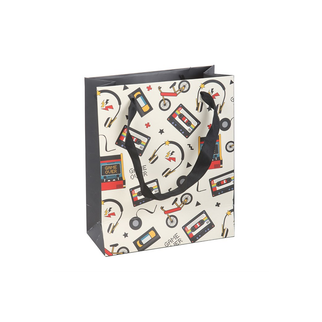 23cm Medium Retro 80s Print Gift Bag