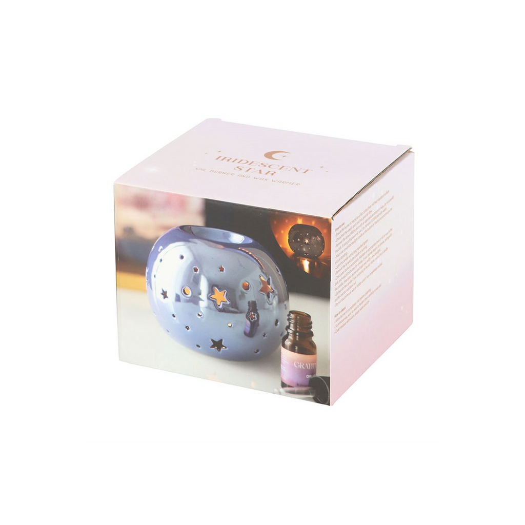 Purple Iridescent Star Oil Burner and Wax Warmer