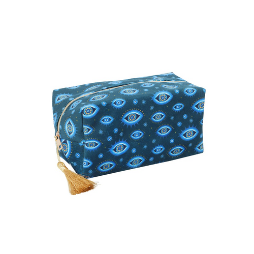 All Seeing Eye Print Velvet Makeup Bag