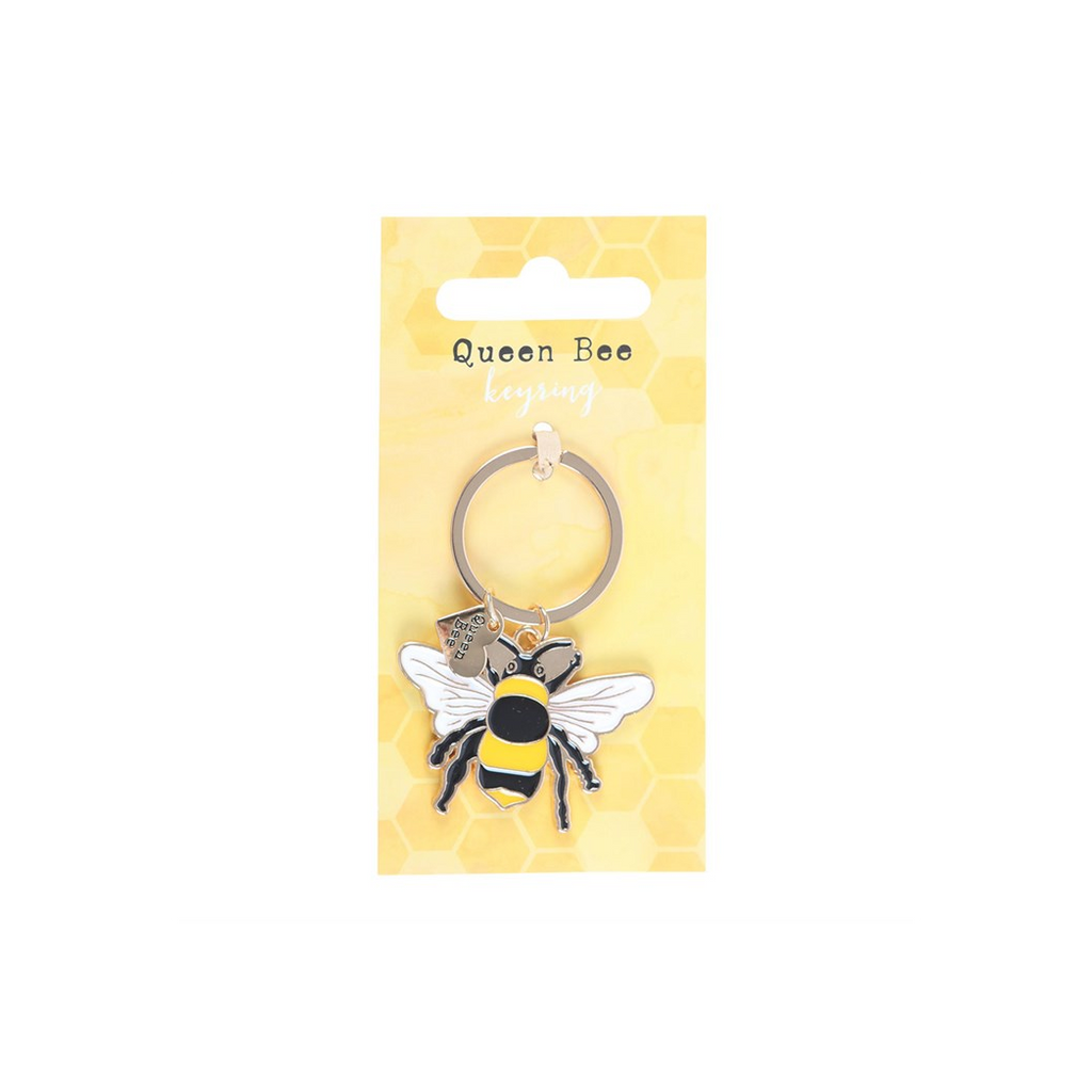 Queen Bee Enamel Keyring