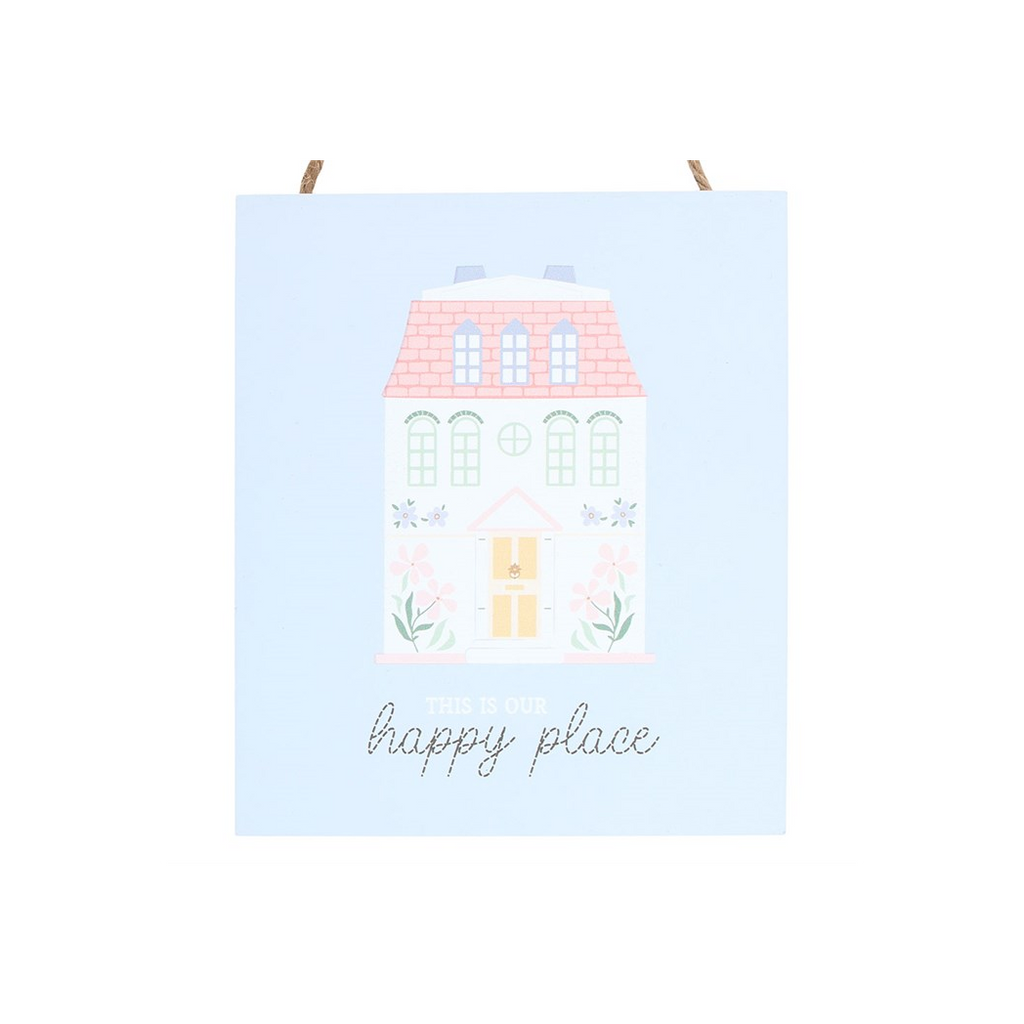 This Is Our Happy Place Pastel House Hanging Sign