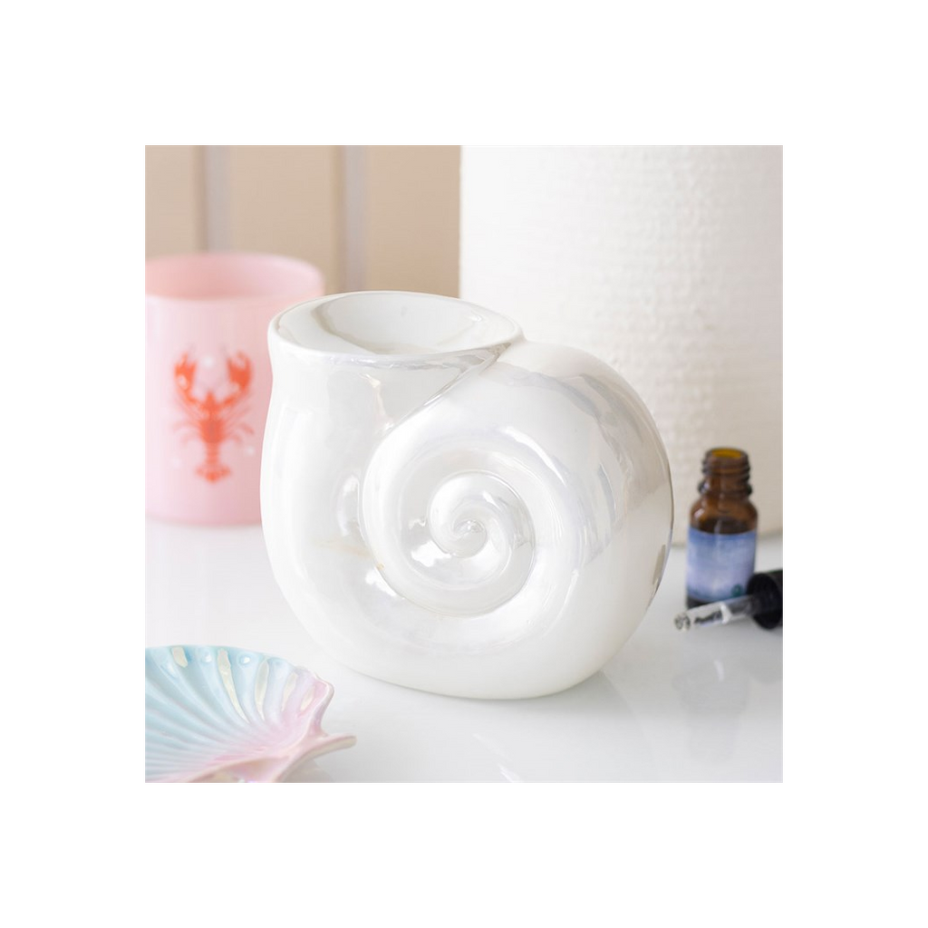 Pearlescent Spiral Shell Oil Burner