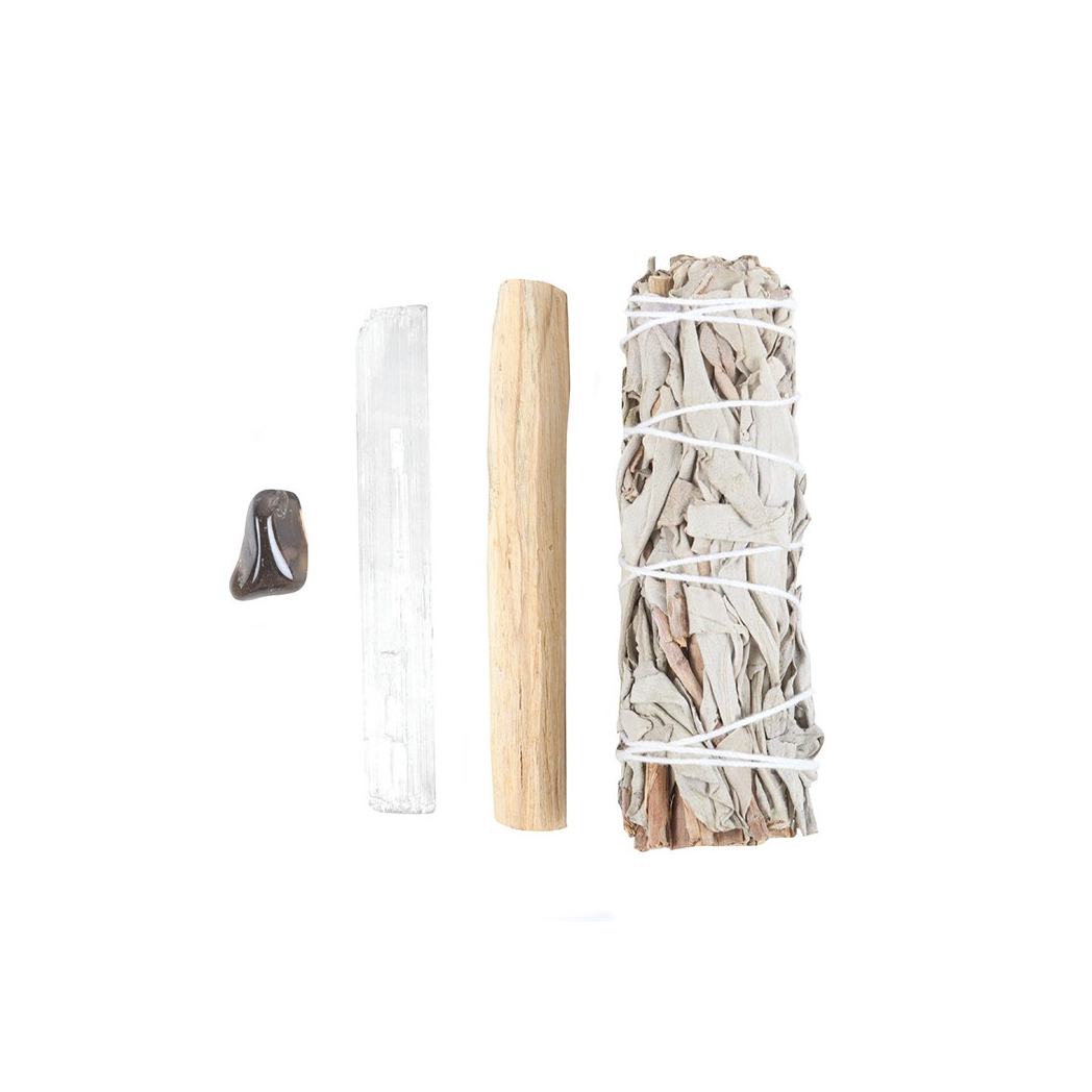 Negative Energy Smudge Kit with Hematite